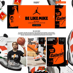 Nike Produktrelease - Website